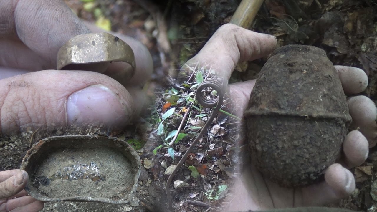 Metal Detecting WW2 - SOLDIERS RING! German M39 Egg Hand Grenade - German ration and more! [ HS ]