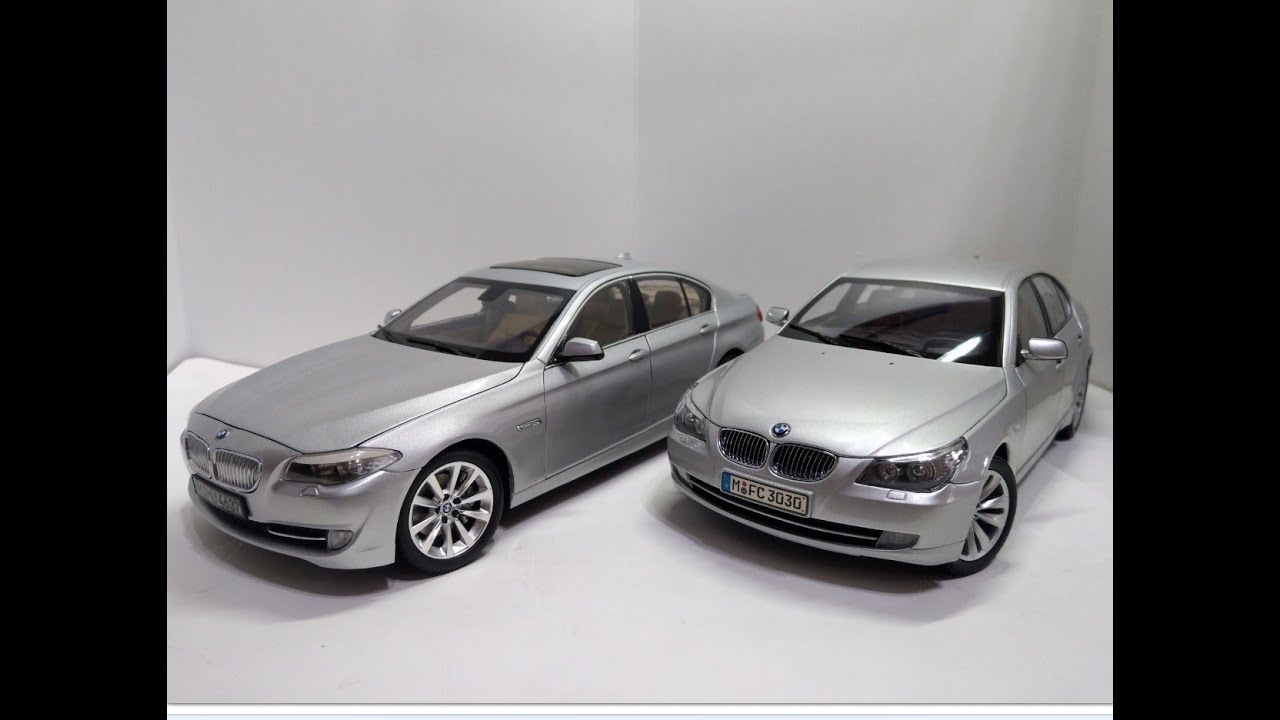 Diecast 1:18模型車 BMW 5 Sries F10 VS E60 Comparasion