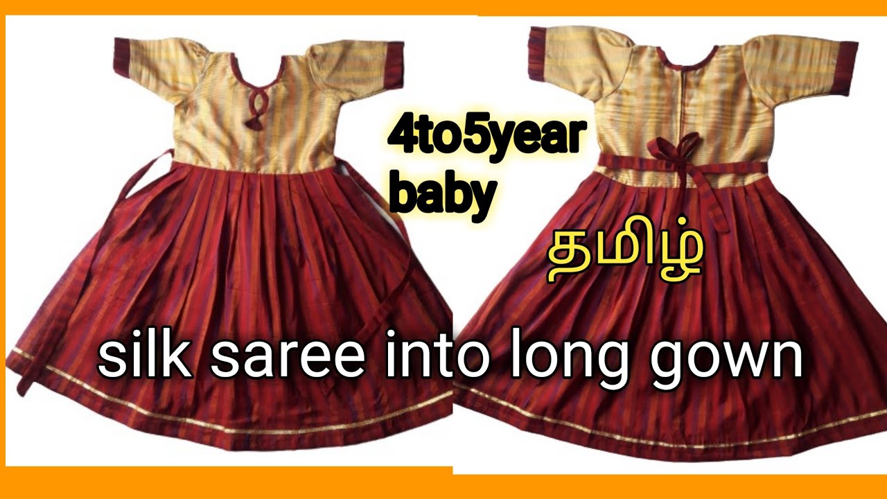 Long gown || Long gown cutting and stitching || Baby frock || 4to5 years baby long frock in Tamil