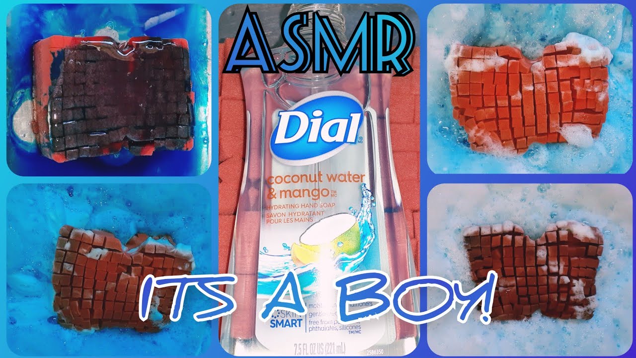 ASMR- COCONUT WATER & MANGO DIAL HAND SOAP + TY-D-BOL! (ITS A BOY!)