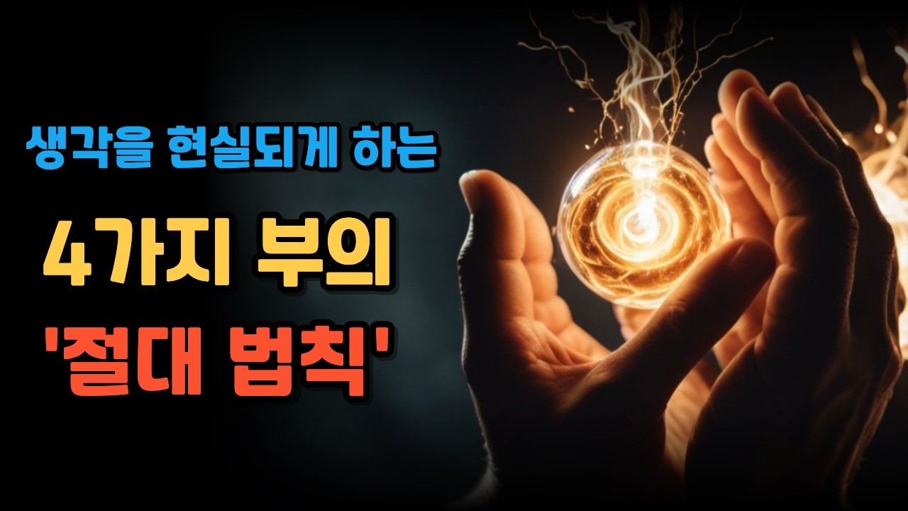 당신의 인생이 바뀌기 전, 반드시 마주하게 될 '부의 절대 법칙 4가지'ㅣ'부의 해답'