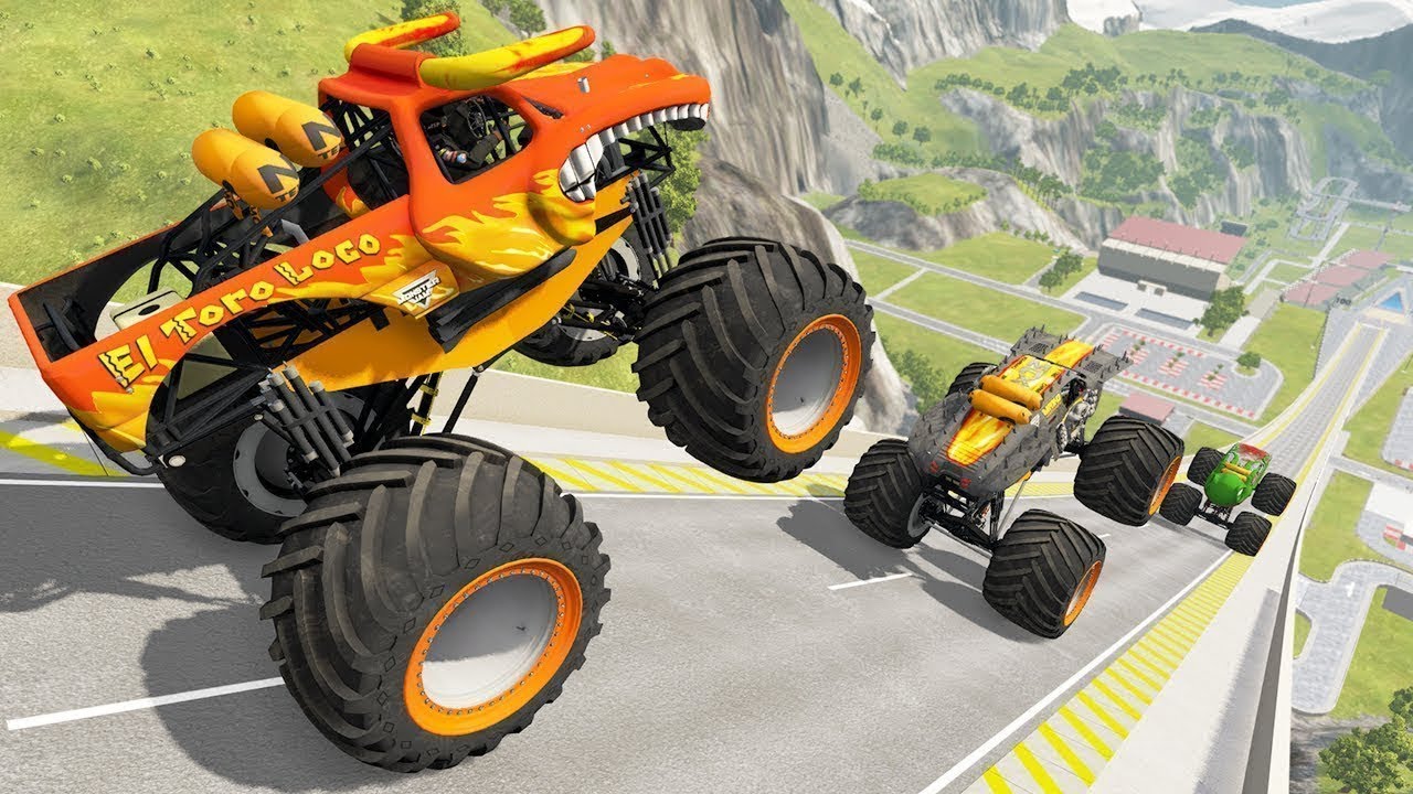 Monster Truck Carnage – High Speed Jump & Total Wreckage