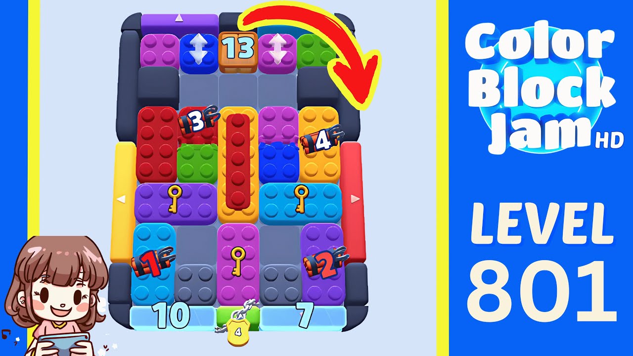 Color Block Jam Level 801 Solution Walkthrough