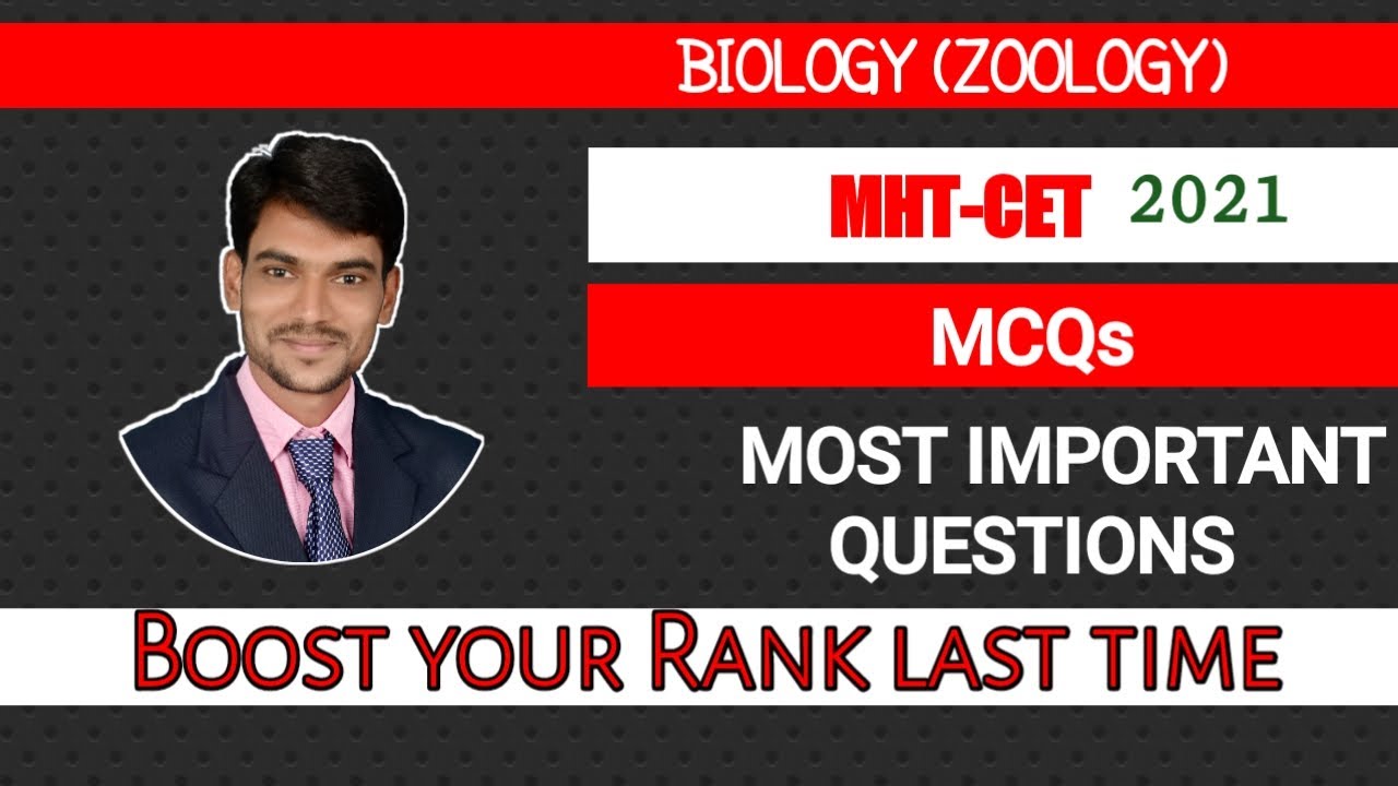 Most Important MCQs MHT-CET  2021