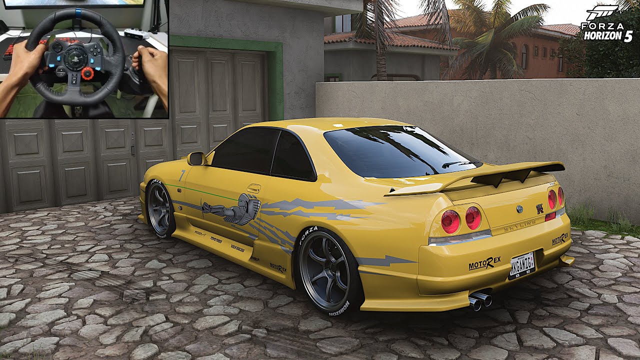 1072hp Nissan Skyline GTR V-Spec 1997 - Forza Horizon 5 - Logitech G29