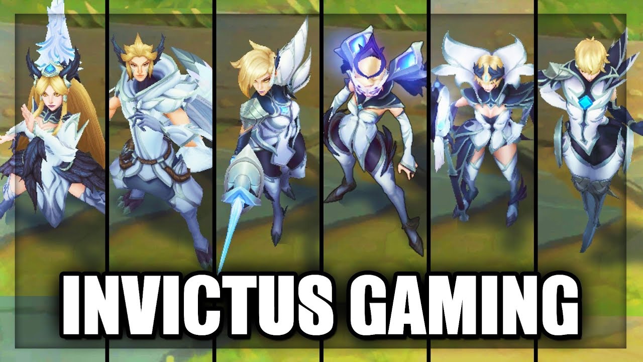 All New Invictus Gaming IG Skins Spotlight LeBlanc, Fiora, KaiSa, Irelia, Camille, Rakan - LoL