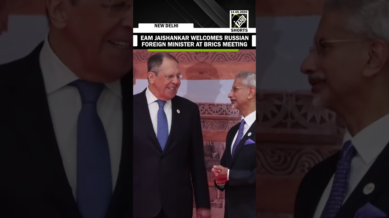 EAM Jaishankar welcomes Russian FM Sergey Lavrov  at BRICS Foreign Ministers&rsquo; meet in Delhi