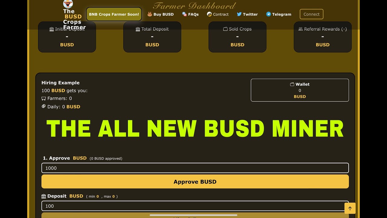 BUSD CROPS FARMER | JUST LAUNCHED | WHAT YOU NEED TO KNOW!