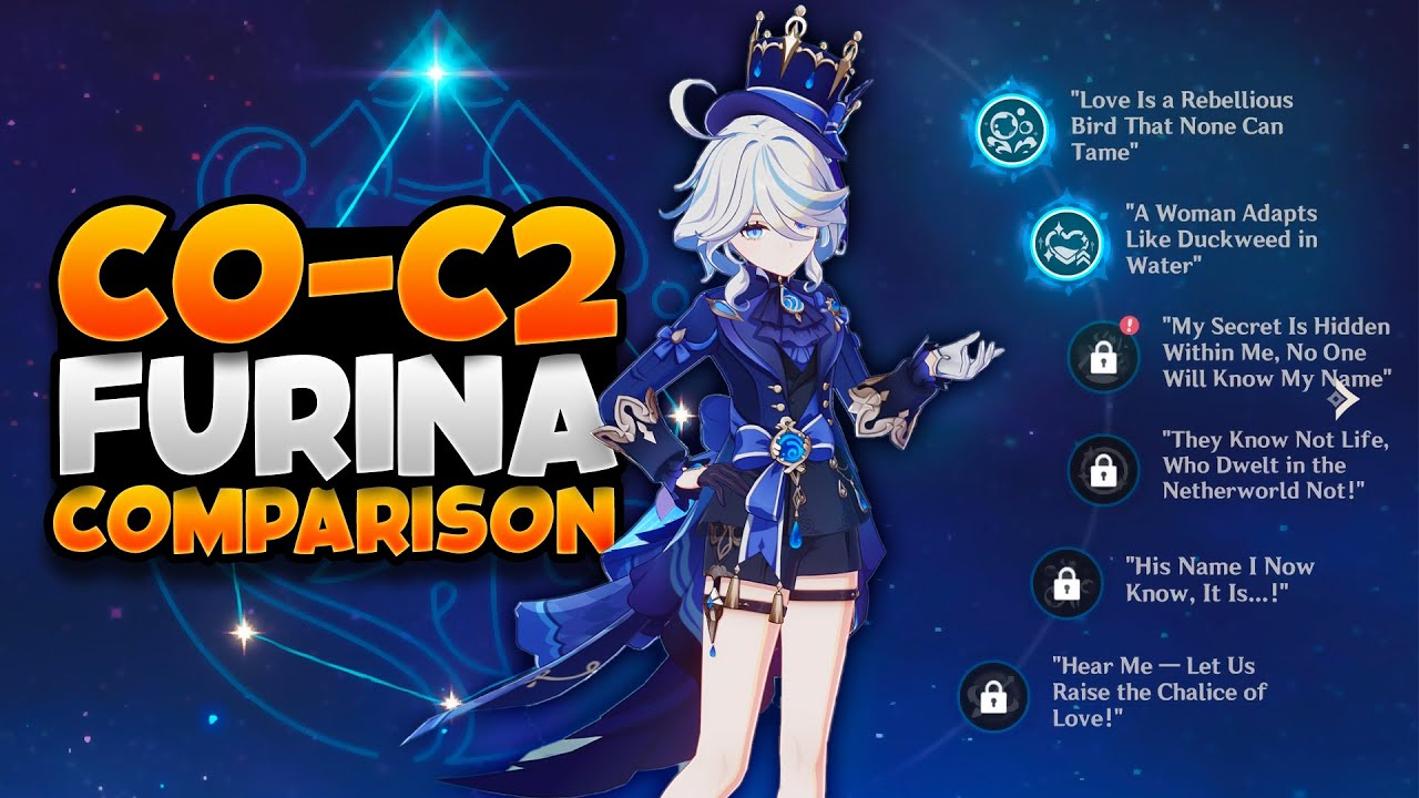 C0-C2 Furina DAMAGE COMPARISON In Genshin Impact