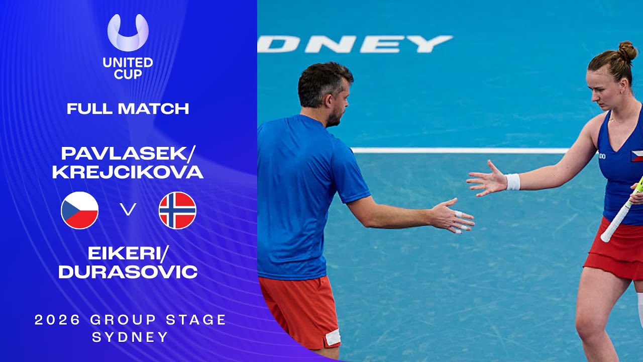 Krejcikova/Pavlasek v Eikeri/Durasovic Full Match | United Cup 2026 Group D