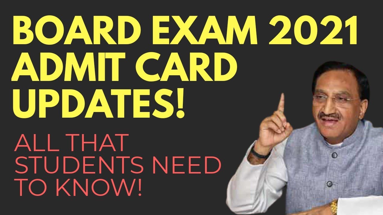 CBSE BOARD EXAM 2021 Admit Card Updates!