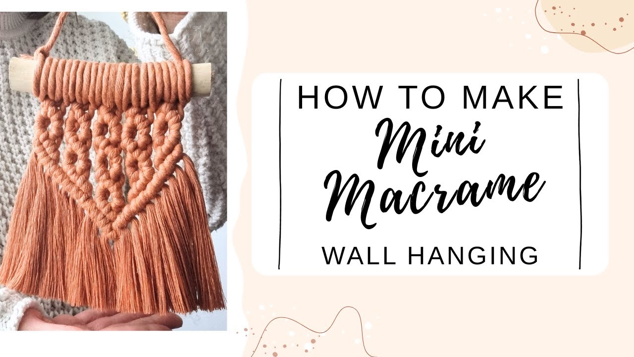 DIY Mini Macrame Wall Hanging | Easy Chain Pattern Tutorial in Autumn Colors 🍂 Beginner-Friendly!