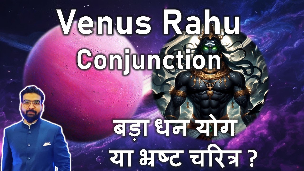 शुक्र राहु योग के फल | Venus Rahu Conjunction| बड़ा धन योग या भ्रष्ट चरित्र ? | Jyotish