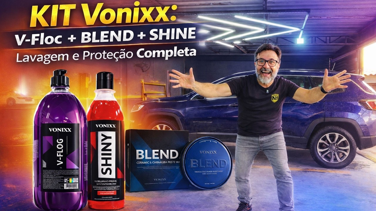 KIT Vonixx V Floc + Blend + Shine – Lavagem e Proteção Completa