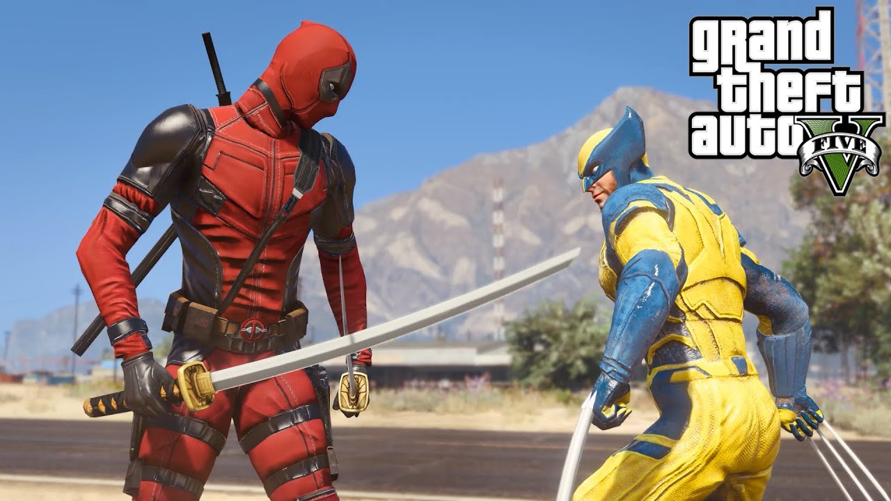 GTA V - DEADPOOL VS WOLVERINE - MCU