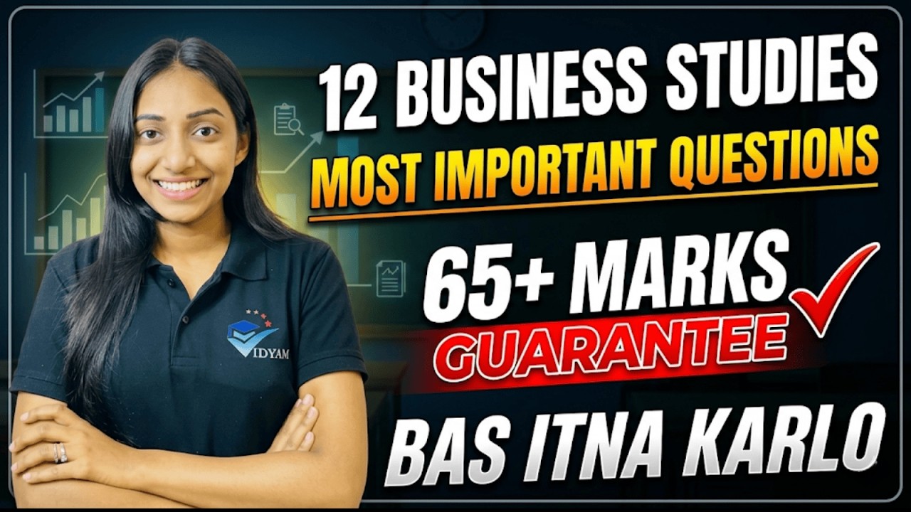CLASS 12 BST MOST IMPORTANT QUESTIONS II 60+ MARKS GUARANTEED! | VIDYAM | ANSHITA JINDAL