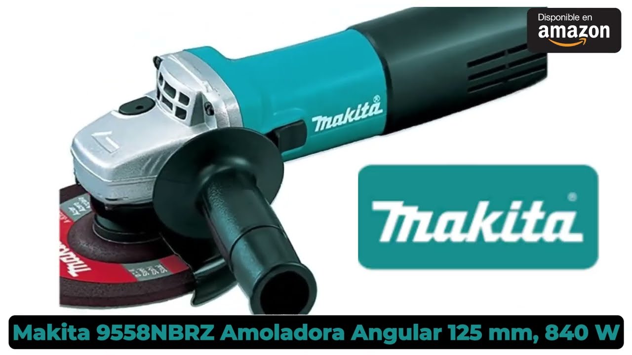Makita 9558NBRZ Amoladora Angular 125 mm, 840 W, Negro y Azul, Size