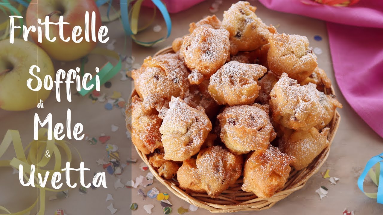 FRITTELLE SOFFICI DI MELE E UVETTA Ricetta Facile Per Carnevale - Fatto in casa da Benedetta