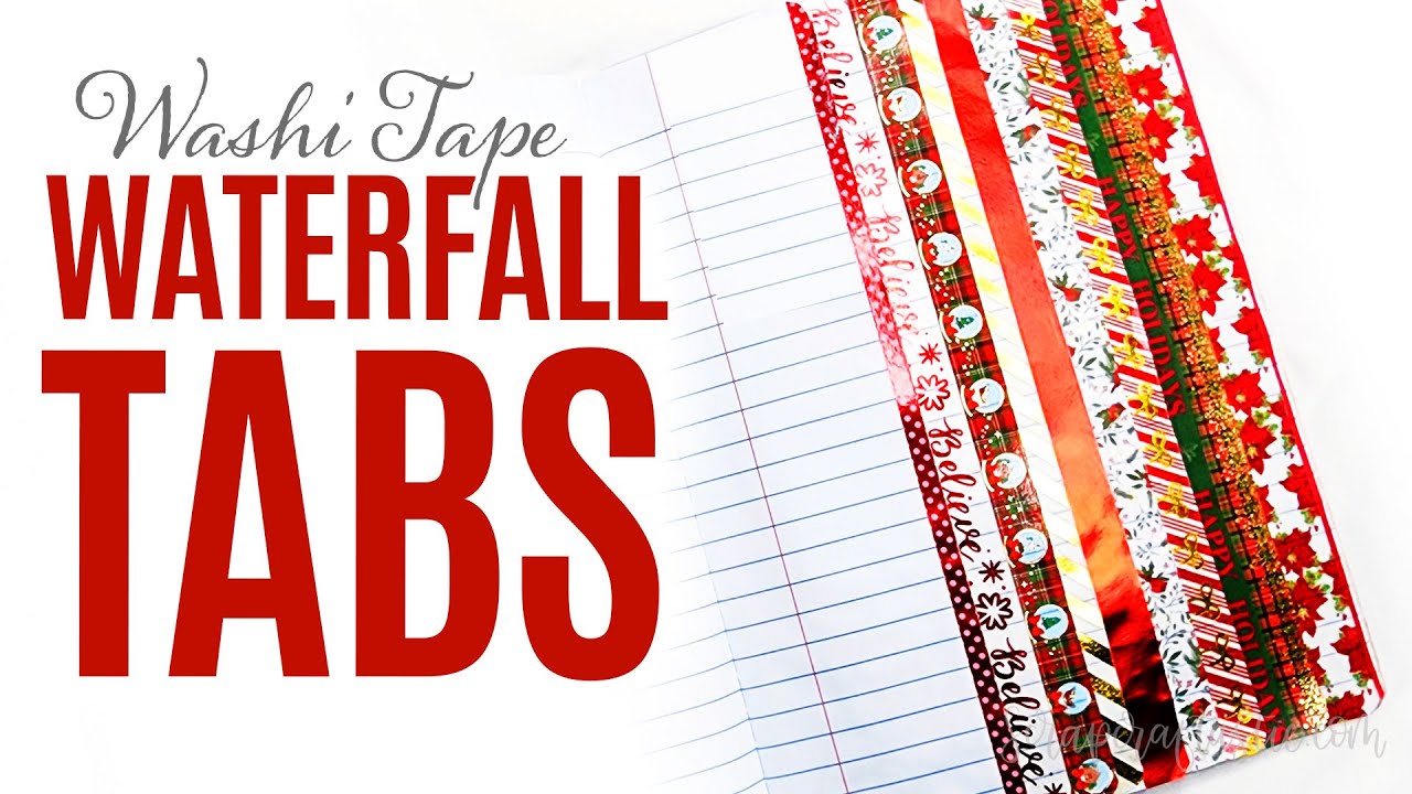 How To Create Composition Notebook DIY Waterfall Tabs December Daily