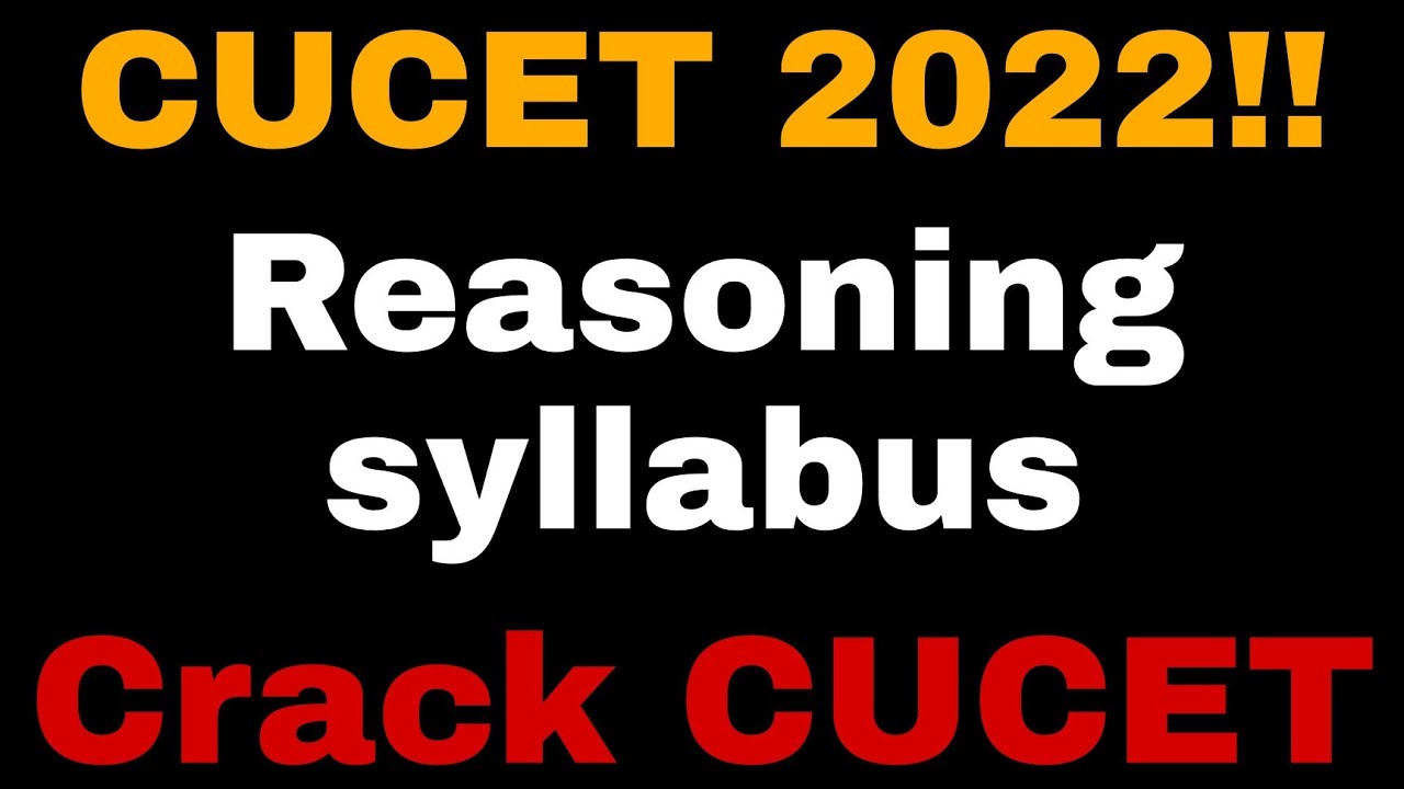 REASONING SYLLABUS!! FOR CUCET 2022 #CUCET2022 #BHU #DU #AU #JNU