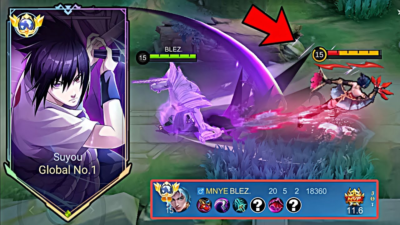 SORRY HIRARA OP HERO!!💀 SUYOU 20 KILLSSS NEW BEST BUILD EMBLEM BROKEN IN SOLO HIGH RANK!! - MLBB
