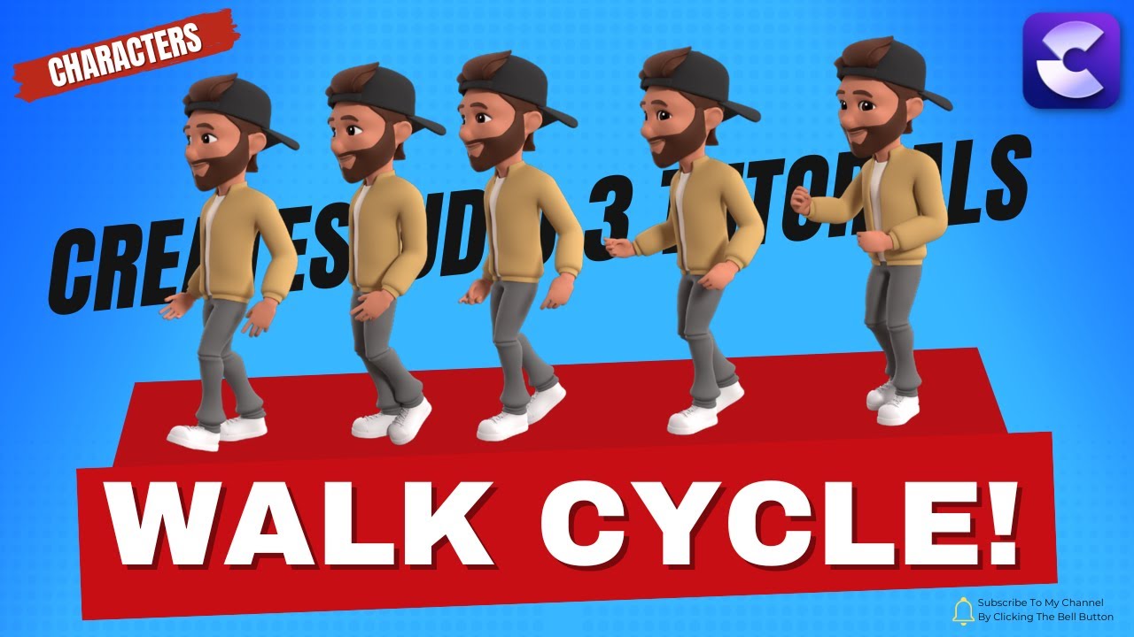 CreateStudio 3 Characters Walk Cycle - Beginners to Advanced!