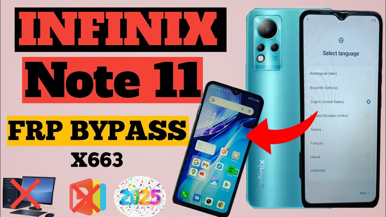 How To Infinix Note 11 (X663) Frp Bypass✅ & Android 12  screen lock remove/ without PC 100% ok