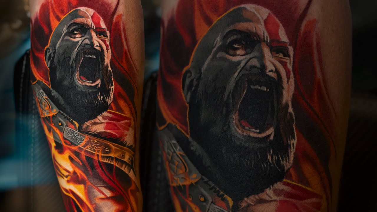 God of War - timelapse tattoo