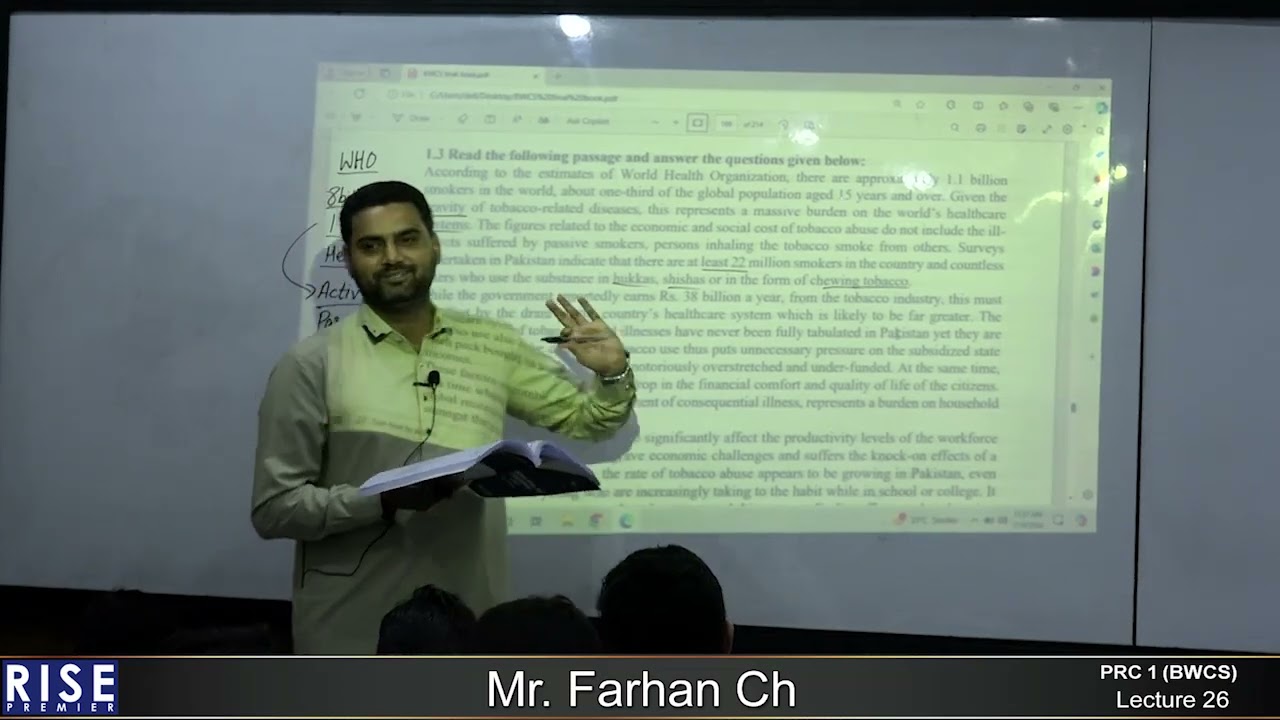 PRC 1 BWCS - S - Farhan -Lecture 26 (18 July)