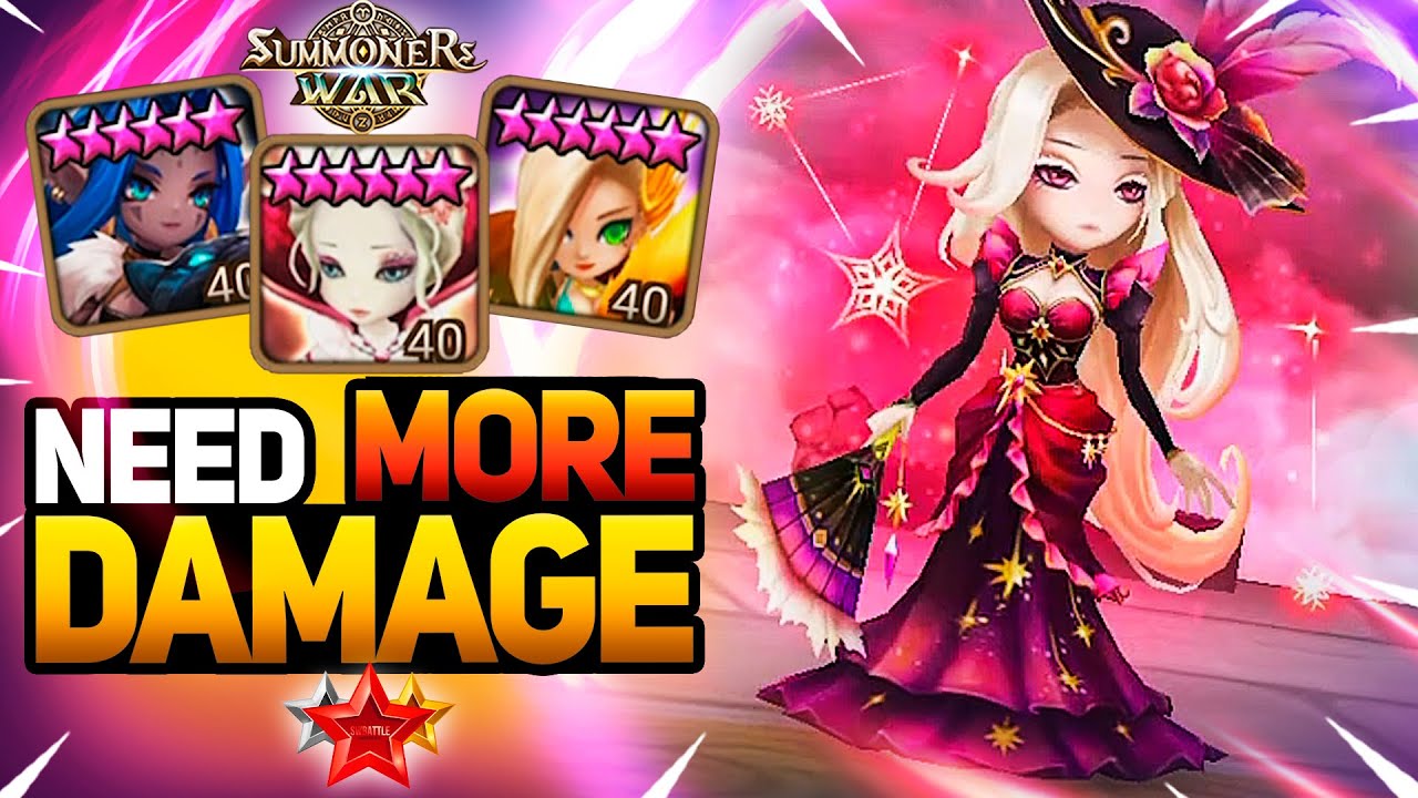 100000+ Урона Брандия и её Друзья - Summoners War