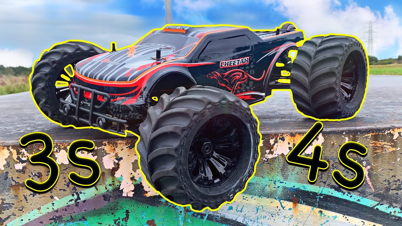 CHEAP RC car takes a BEATING! JLB Cheetah 3s vs 4s?
