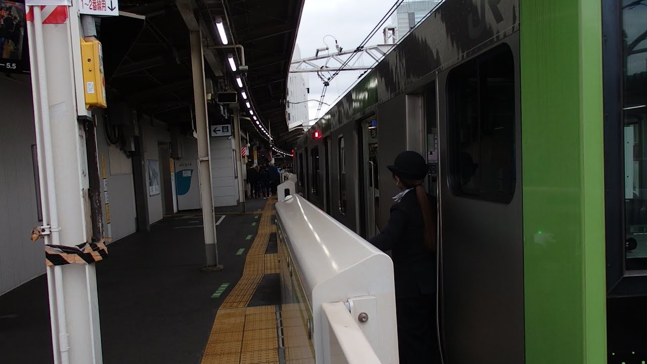 【ホームドア設置後】山手線代々木駅での女性車掌動作RT２