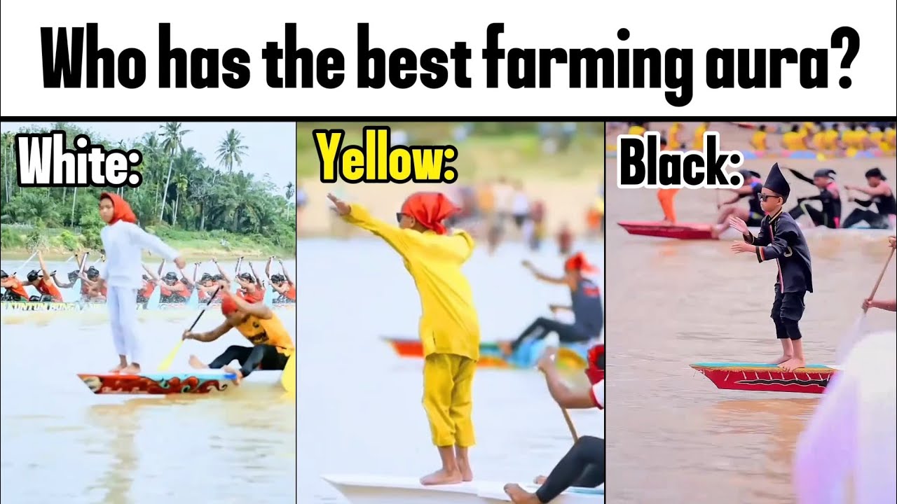 Kid Boat Aura Farming White vs Yellow vs Black (Pacu Jalur)