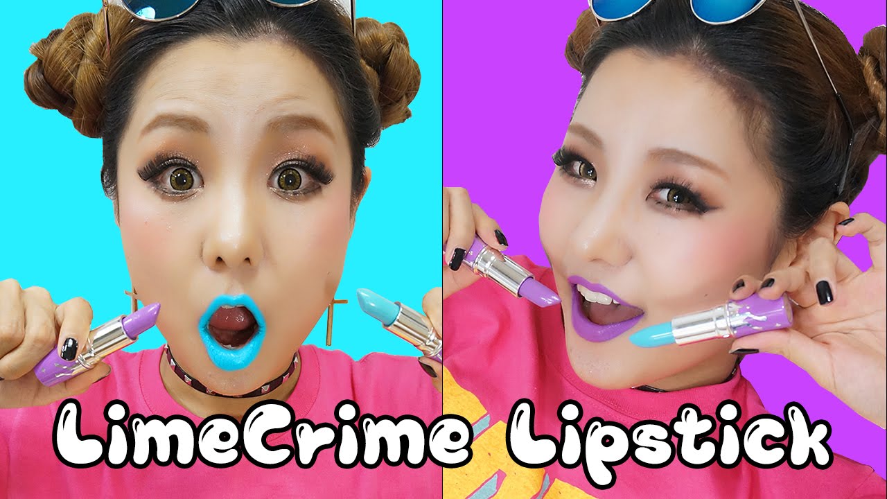 신기방기한 립스틱 라임크라임 발색 리뷰 롤리팝 메이크업 - Lime Crime Lipstick Review Lollipop Makeup