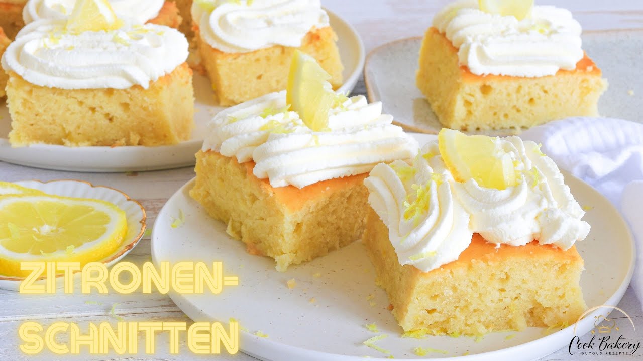 Der zitronigste Zitronenkuchen mit Sahne I Weich wie Watte