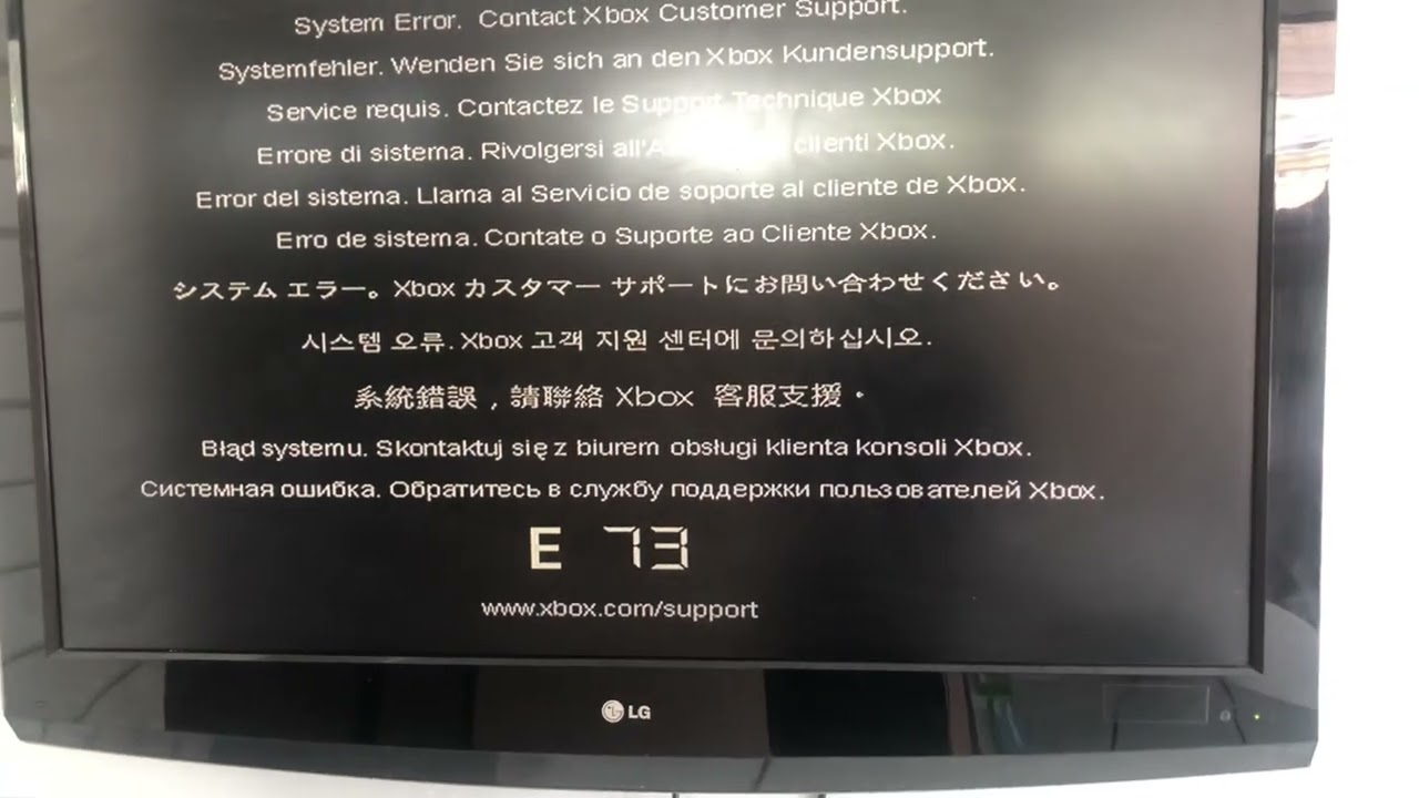 Xbox 360 luz vermelha erro e73, e71 e e75