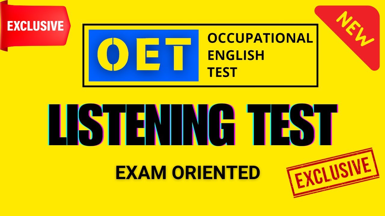 Best oet listening sample for nurses OET 2.0 Online Classroom