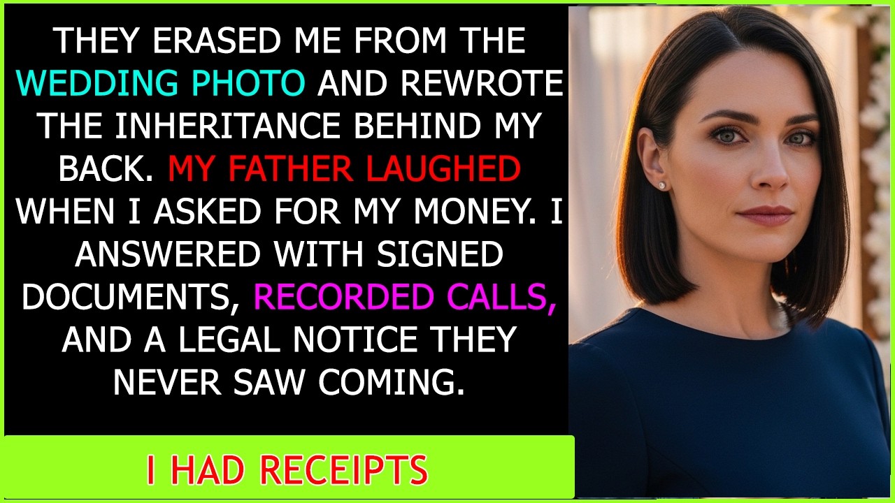 AT MY SISTER’S WEDDING, THEY SAID “JUST FAMILY FOR PHOTOS” — SO I WALKED TO THE LAWYER