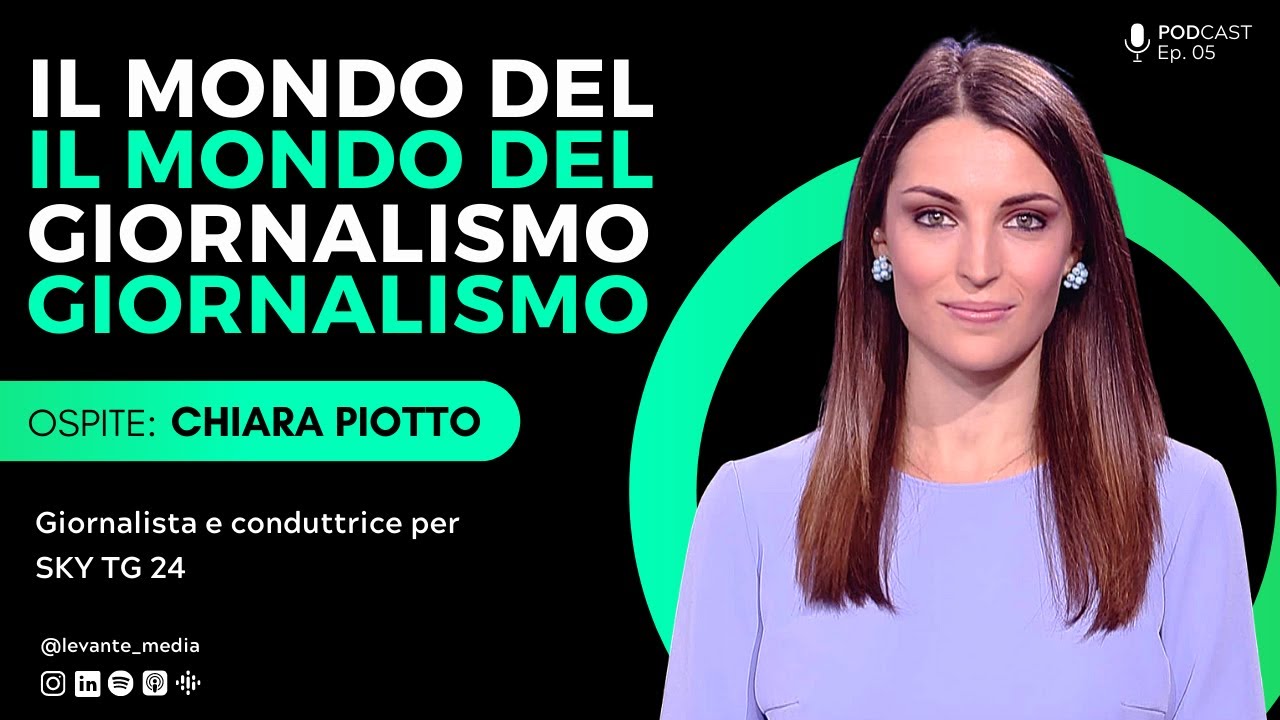 Il mondo del giornalismo con Chiara Piotto, giornalista e conduttrice per SKY TG24 📰  🔊 🚀