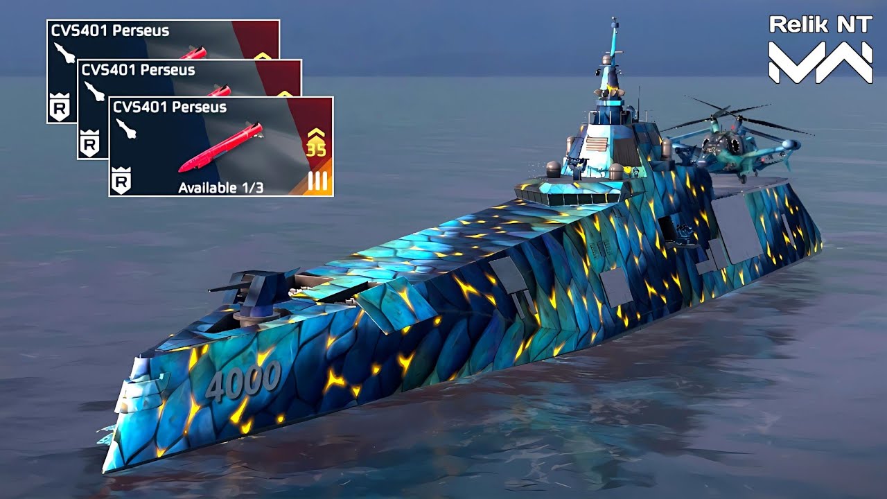 SPS Smart 4000 With CVS401 Perseus missile gameplay - Modern Warships 