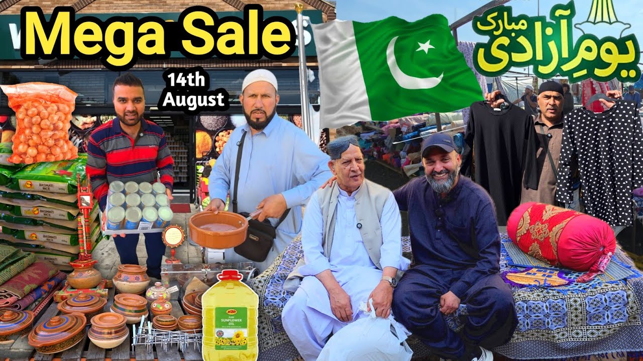 14th August in Mini Pakistan UK – Mega Sales & Desi Breakfast Feast! 🇵🇰🫓🎉
