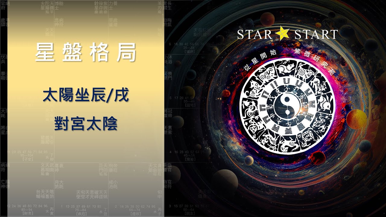 太陽坐辰/戌，對宮太陰 (從星開始 紫微研究苑)