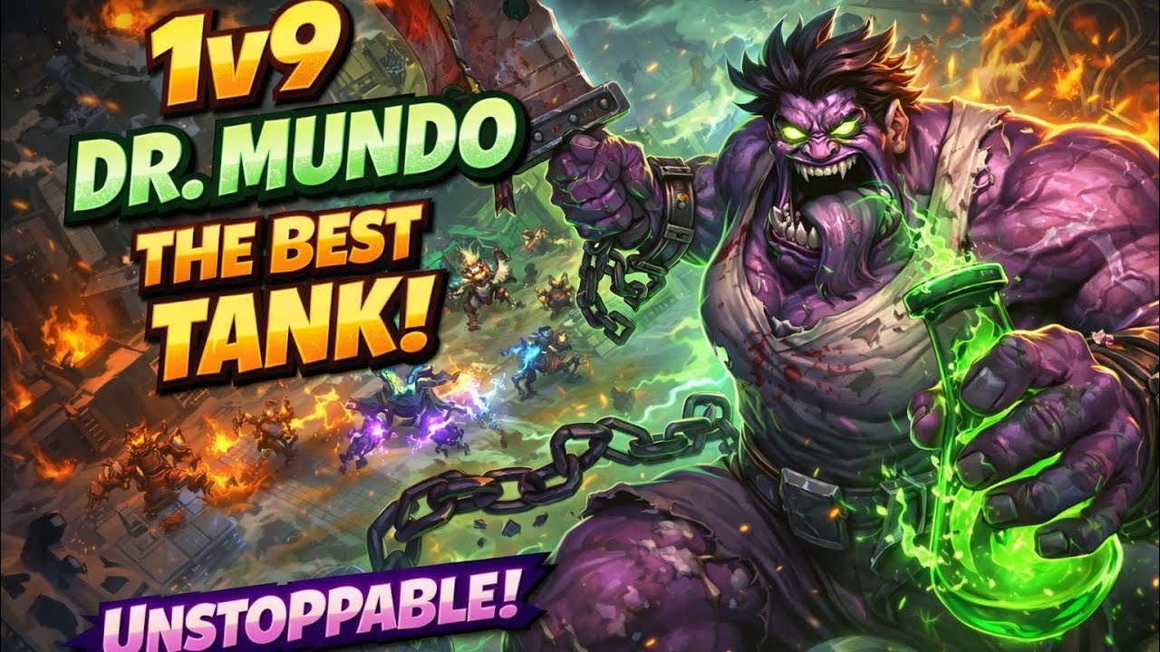 My NEW MAIN : DR MUNDO !!! 1v9 ALL IN STRATEGY 