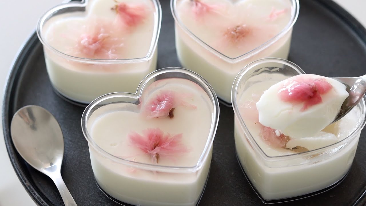 Десерт в весеннем стакане🌸 Йогуртовый пудинг 