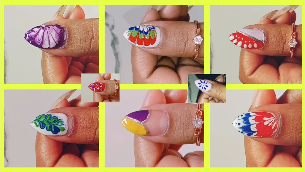 Beautiful and Easy  Nailart Tutorial 💅❤️💛||simple nails design||nailart hack