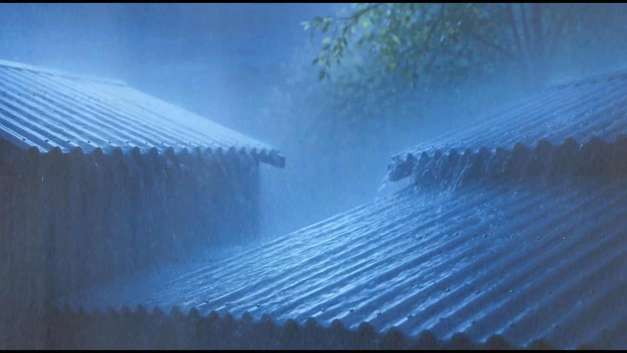 LIVE Midnight Blue Rain on Tin Roof 🌧️ Realistic Night Rain Sounds for Deep Sleep (24/7)