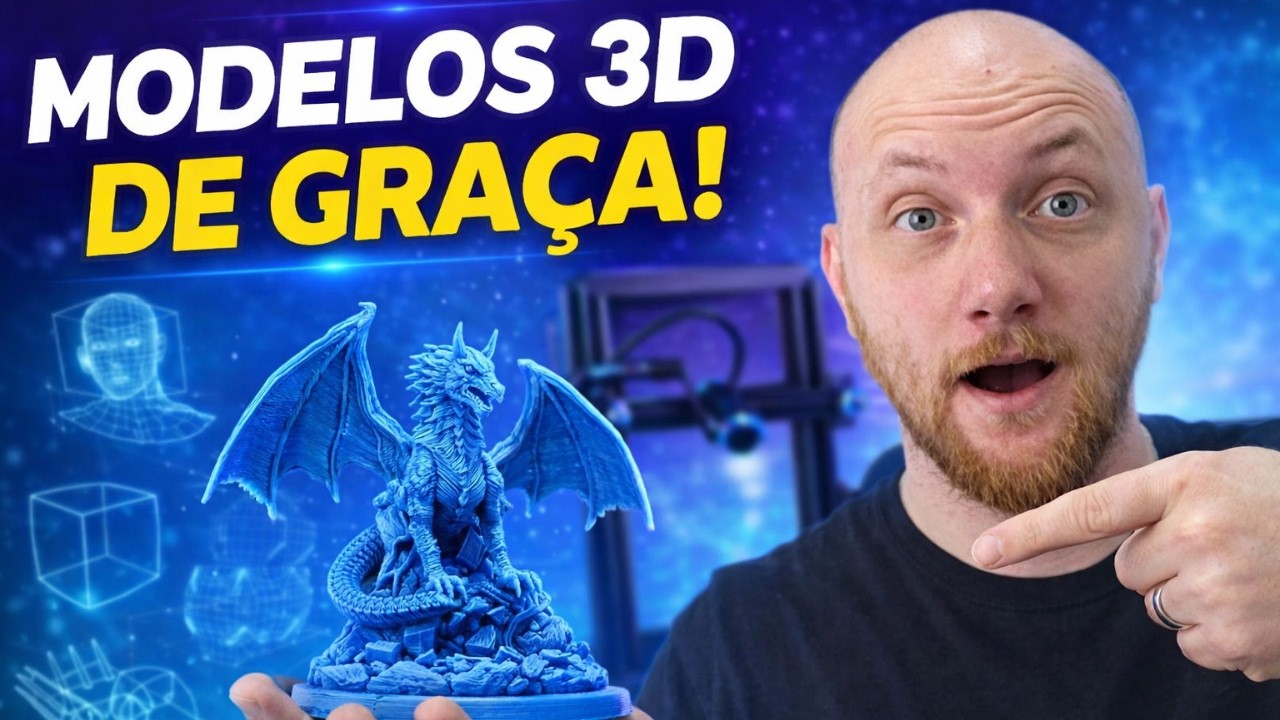 CRIANDO Modelos para sua IMPRESSORA 3D de GRAÇA
