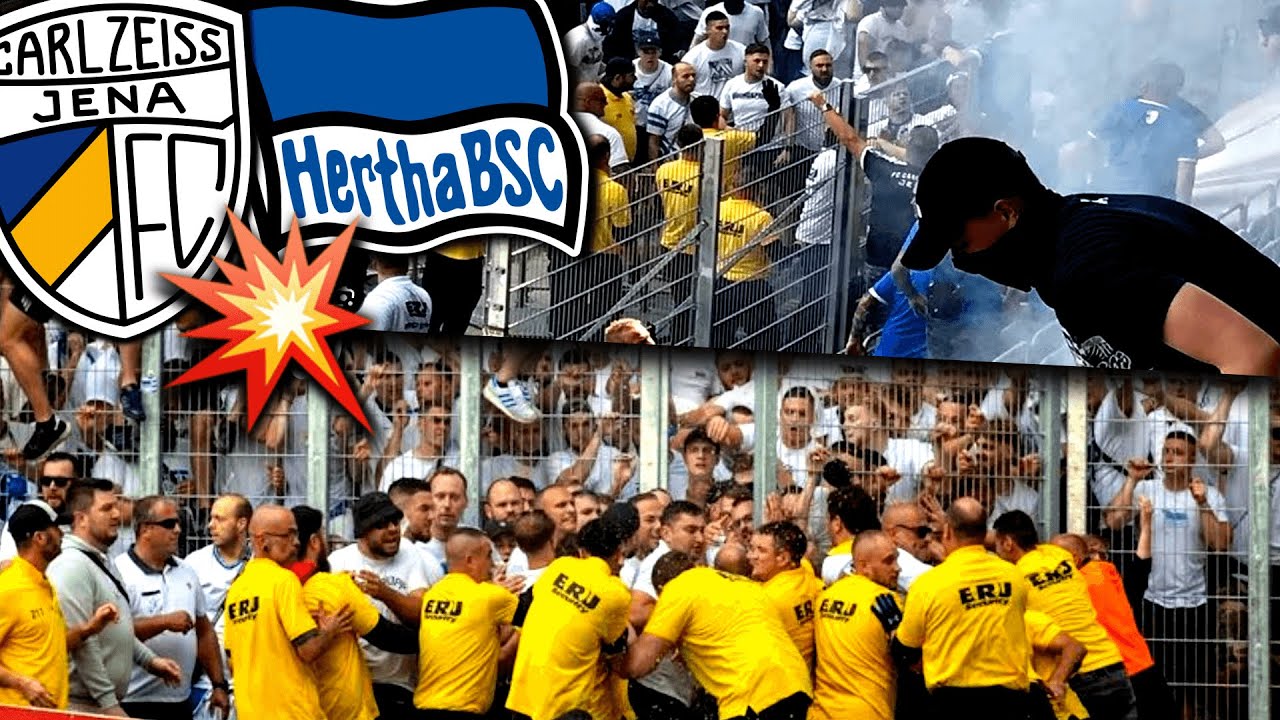 Warum Hertha-Ultras in Jena den Innenraum st&uuml;rmten...