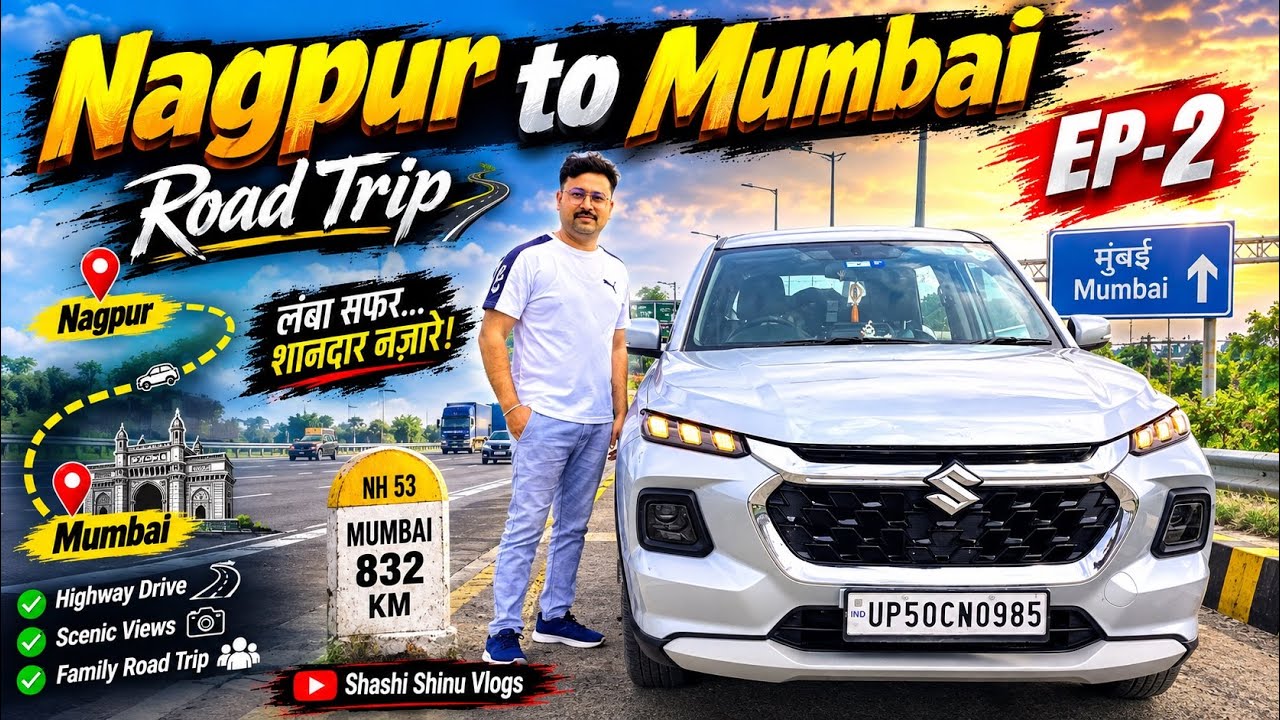 Nagpur to Mumbai Highway Vlog | Grand Vitara Mileage Test | Goa Road Trip EP2