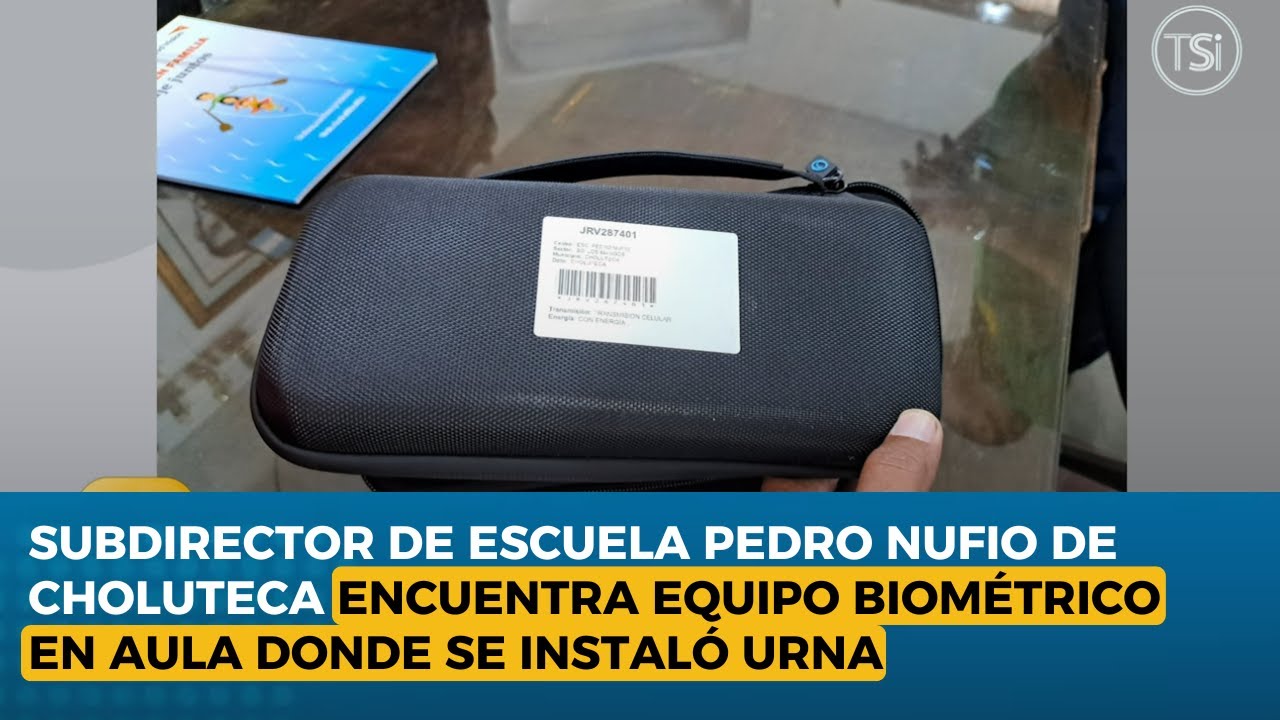 Subdirector de Escuela Pedro Nufio de Choluteca encuentra equipo biométrico en aula